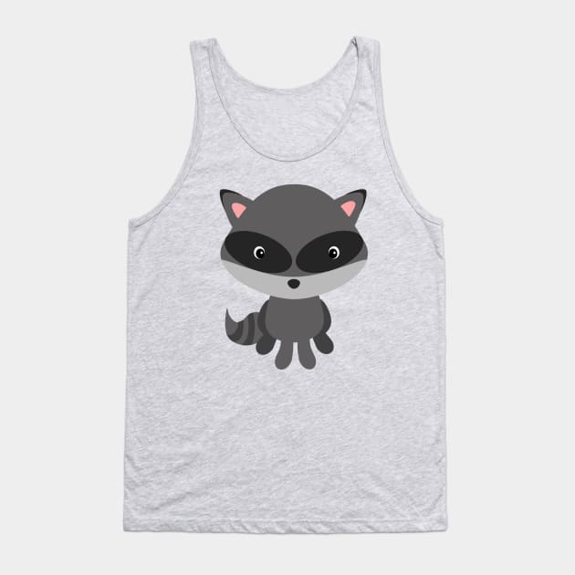 Pet Raccoon Portrait Tank Top by PatrioTEEism